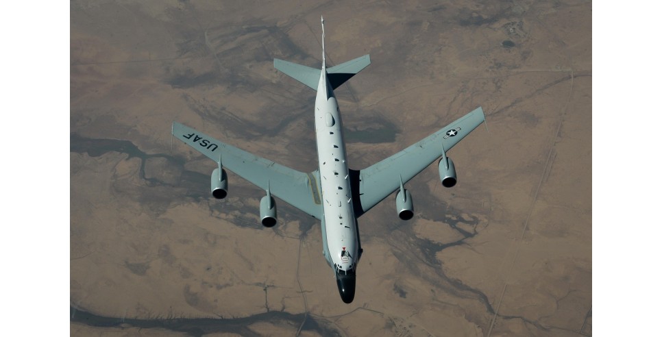 RC-135V/W Rivet Joint reconnaissance aircraft supports near real time on-scene intelligence collection RC-135V/W Rivet Joint reconnaissance aircraft supports near real time on-scene intelligence collection