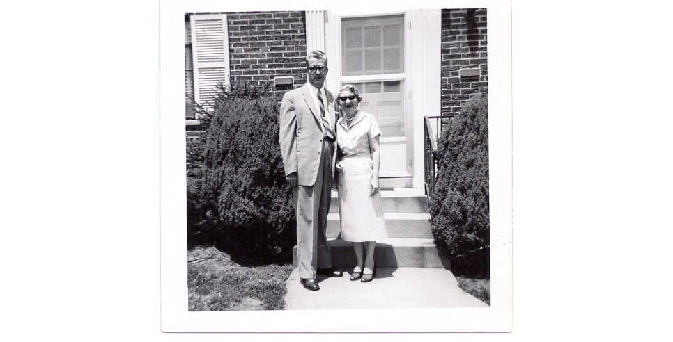 Verne and Helen Jay on the front stoop in NYC Verne and Helen Jay on the front stoop in NYC